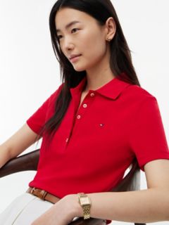 Classic Fit Stretch Cotton Polo — Primary Red 3