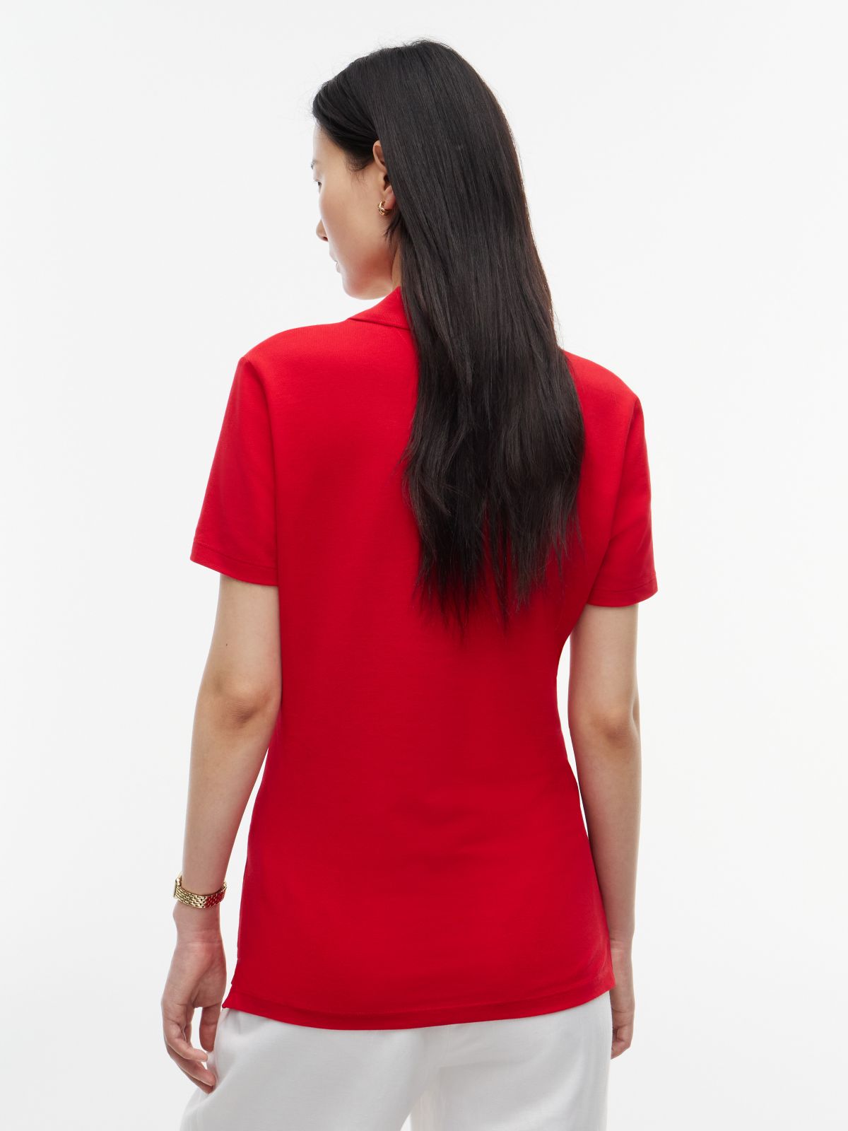 Classic Fit Stretch Cotton Polo — Primary Red