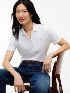 Classic Fit Stretch Cotton Polo — Optic White 3