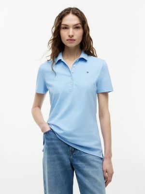 Slim Fit Stretch-Cotton Polo, Vessel Blue