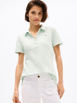Stretch-Cotton Polo, Minty Essence