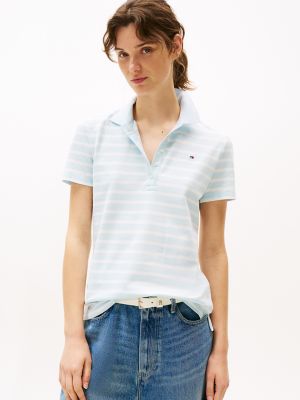Slim Fit Stripe Stretch-Cotton Polo, Keepsake Blue Multi Stripe