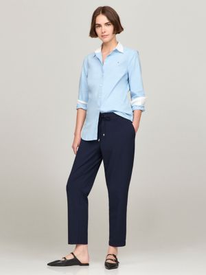 Contrast Trim Shirt, Well Water