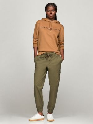 Embroidered Tommy Logo Hoodie, Golden Rays