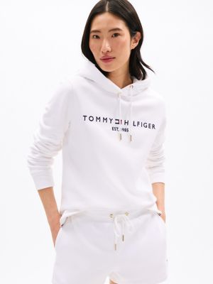 Grey tommy hilfiger hoodie womens online