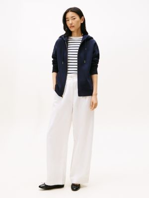 Relaxed Fit Plush-Lined Zip Hoodie | Tommy Hilfiger USA