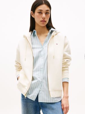 Relaxed Fit Plush-Lined Zip Hoodie, Calico