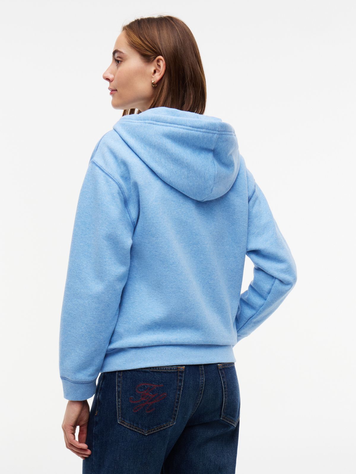 Relaxed Fit Zip Hoodie — Blue Orbit