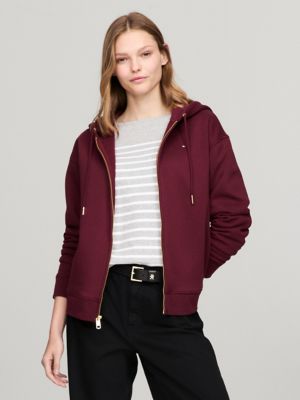 Tommy hilfiger full zip hoodie women's sale