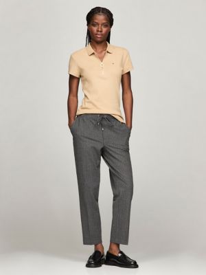 Tapered Drawstring Pant, Charcoal Pinstripe