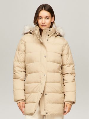 Tommy hilfiger long puffer coat sale