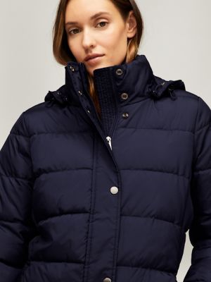 Tommy hilfiger hooded puffer coat sales