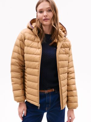 Hooded puffer jacket ladies on sale