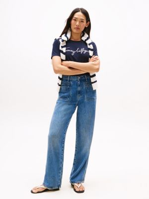 Embroidered Signature Crewneck T-Shirt | Tommy Hilfiger USA