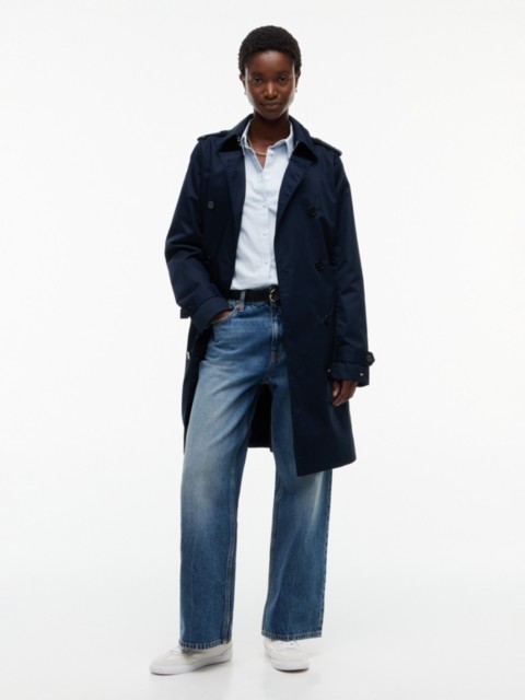 Женские куртки Tommy Hilfiger Double-Breasted Belted Trench Coat