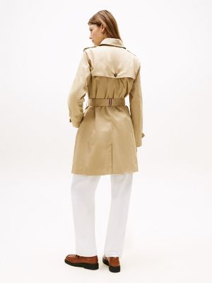 Tommy Hilfiger Women's Yellow Petite Double-Breasted Trench online Coat. MSRP: $249