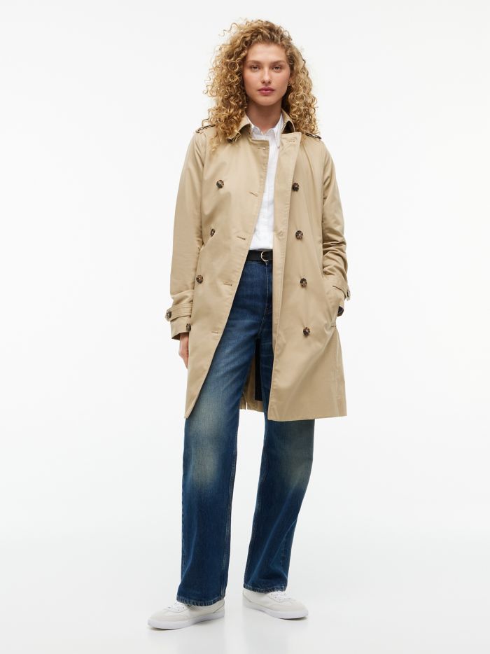 Double Breasted Belted Trench Coat