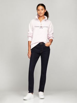 Half-Zip Embroidered Logo Sweatshirt | Tommy Hilfiger Half-Zip Embroidered Logo Sweatshirt | Tommy Hilfiger