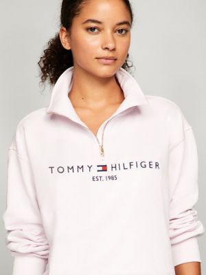 Half-Zip Embroidered Logo Sweatshirt | Tommy Hilfiger