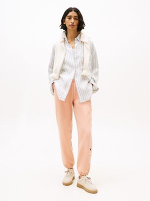 Embroidered Tommy Logo Sweatpant, Guava
