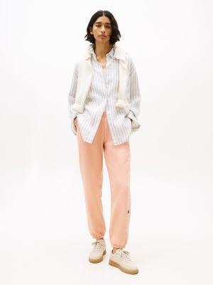 Embroidered Tommy Logo Sweatpant, Guava