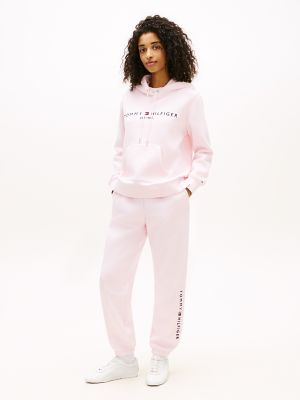 Tommy Hilfiger Women's Embroidered Tommy Logo Sweatpant - Light Pink - XXL