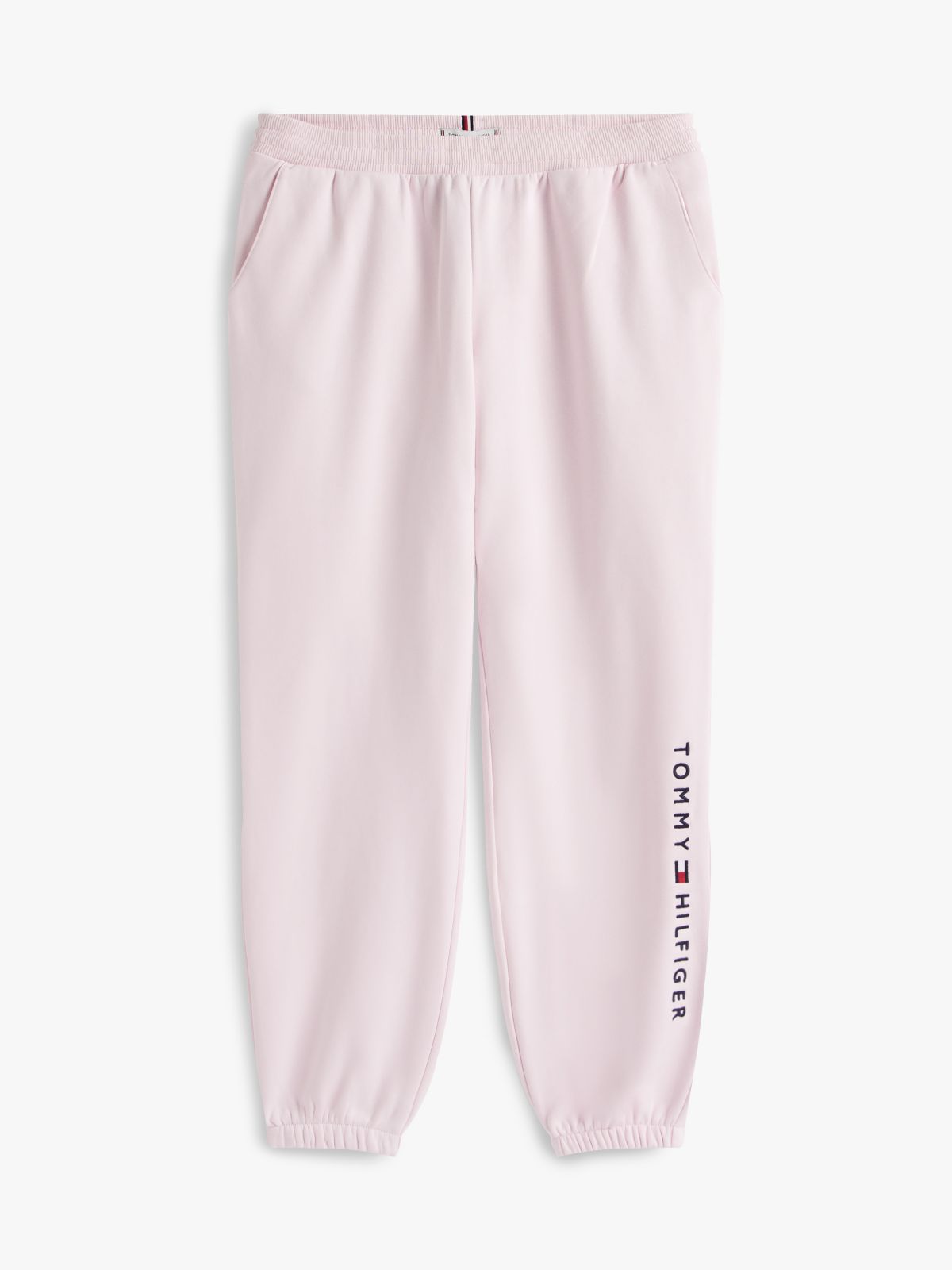 Embroidered Tommy Logo Sweatpant — Light Pink