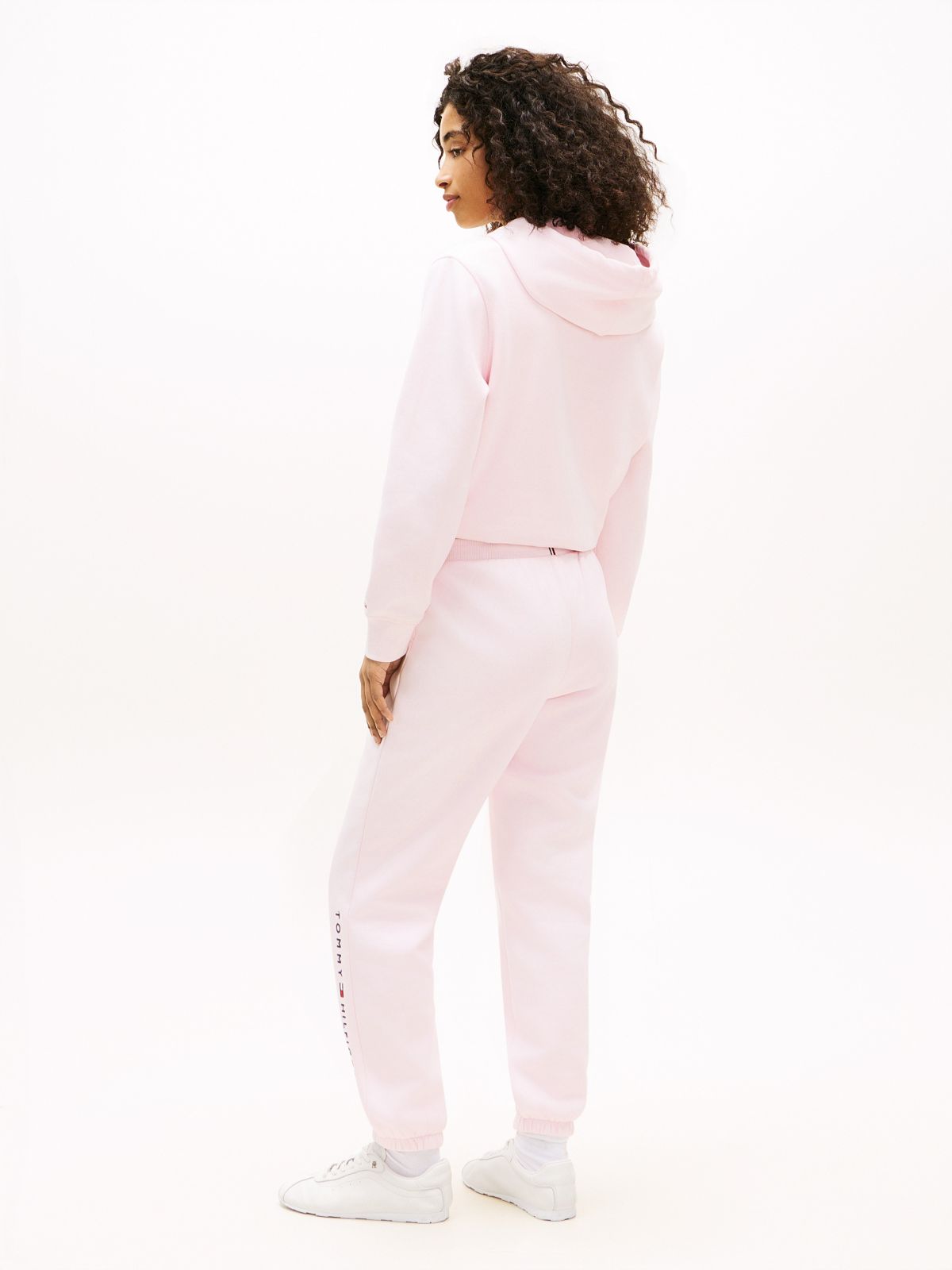 Embroidered Tommy Logo Sweatpant — Light Pink