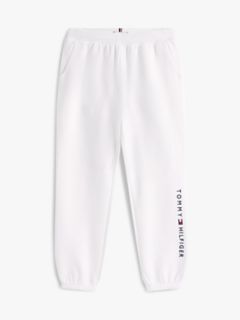 Embroidered Tommy Logo Sweatpant — Optic White 5