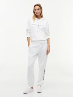 Embroidered Tommy Logo Sweatpant — Optic White 2