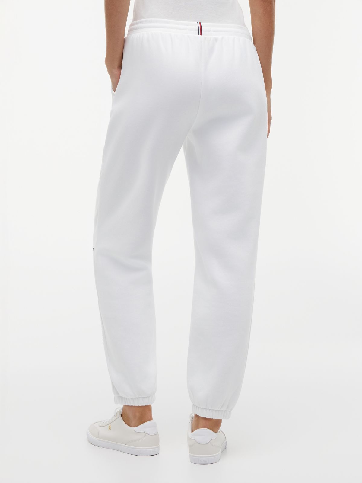 Embroidered Tommy Logo Sweatpant — Optic White