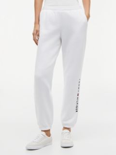 Embroidered Tommy Logo Sweatpant — Optic White 1