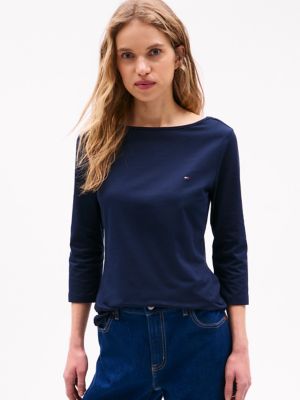 Boatneck T-Shirt, Navy