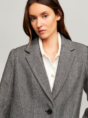 Classic Wool-Blend Herringbone Coat | Tommy Hilfiger