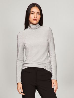 Shimmer Stretch Turtleneck Top Tommy Hilfiger