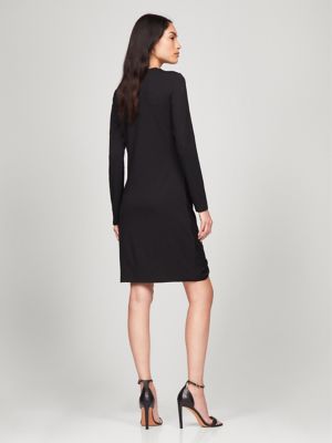 Long-Sleeve Knotted Stretch Dress | Tommy Hilfiger USA