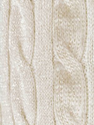 Short-Sleeve Shimmer Cable Knit Sweater | Tommy Hilfiger USA