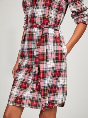 Plaid Print Poplin Pullover Shirtdress | Tommy Hilfiger Plaid Print Poplin Pullover Shirtdress | Tommy Hilfiger