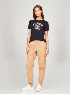 Hilfiger Laurel Leaf Logo T-Shirt, Navy