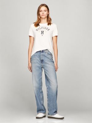 Hilfiger Laurel Leaf Logo T-Shirt, Milky Way