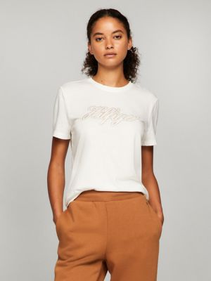 Script Hilfiger Logo T Shirt Tommy Hilfiger