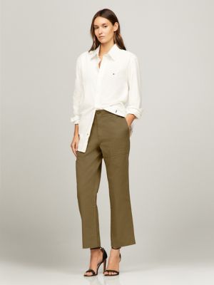 Green tommy hilfiger pants on sale