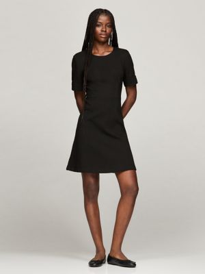 Short Sleeve Solid Sheath Dress Tommy Hilfiger