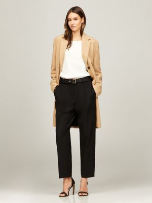 Solid Tapered Fit Pant, Black