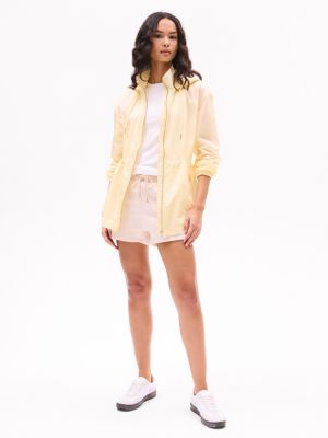 Water-Repellent Hooded Windbreaker, Lemon Zest