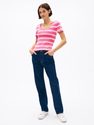 V-Neck Stripe Favorite T-Shirt | Tommy Hilfiger