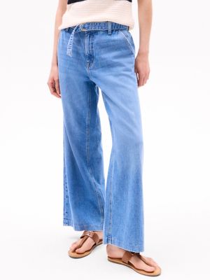 High-Rise Medium Wash Wide-Leg Jean, Medium Wash 
