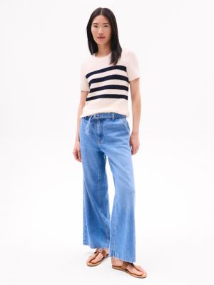 High-Rise Medium Wash Wide-Leg Jean, Medium Wash