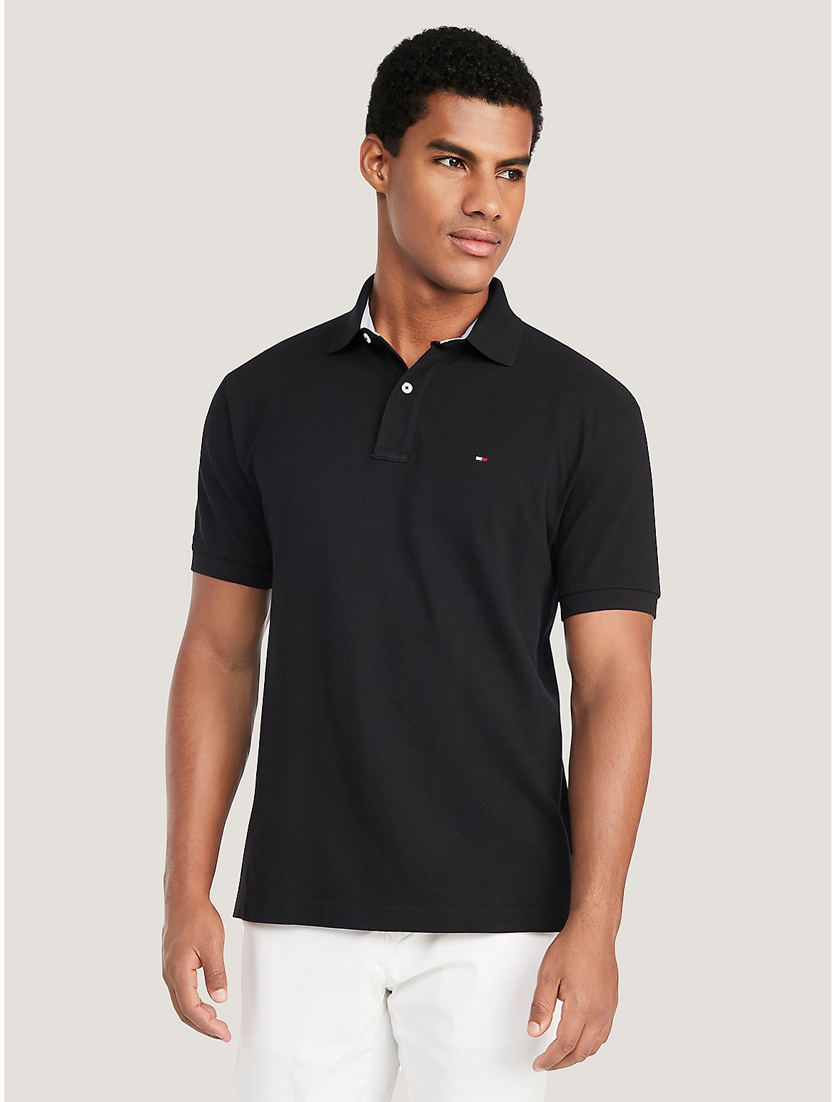 Tommy Hilfiger Classic Fit Pique Polo In Dark Sable