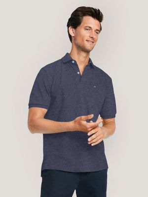 Essentials Men's Regular-Fit Cotton Pique Polo Shirt, Navy